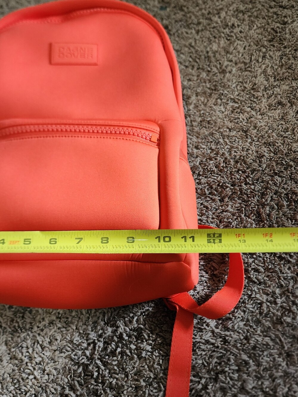 Dagne Grover Dakota Travel Laptop Backpack Bright Red Orange Color Medium - Picture 10 of 13